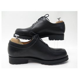 JM Weston-NEW JM WESTON DERBY PLATEAU SHOES 131 9E 43 BLACK LEATHER SHOES-Black
