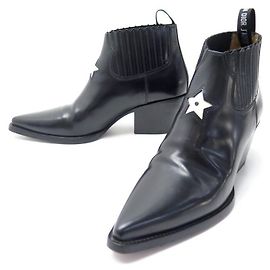 CHRISTIAN DIOR SHOES LOS ANGELES L BOOTS.to. 39.5 BLACK LEATHER BOOTS Black