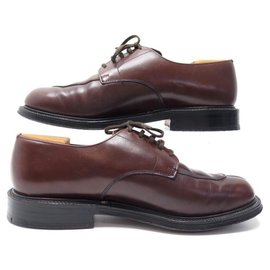Church's-CHURCH'S EXCELSIOR SHOES 7.5F 41.5 LEATHER HUNTING DERBY + SLEEVES-Brown