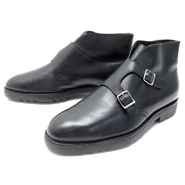 ZAPATOS JOHN LOBB DEBEE 8mi 42 BOTAS + BOTAS HEBILLA PIEL NEGRA Negro