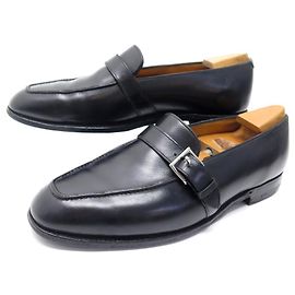 CHAUSSURES JOHN LOBB SHAW 8E 42 MOCASSINS A BOUCLE CUIR NOIR + EMBAUCHOIRS Noir