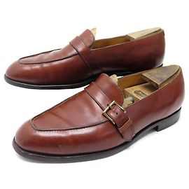 CHAUSSURES JOHN LOBB SHAW 8E 42 MOCASSINS A BOUCLE EN CUIR + EMBAUCHOIRS Marron