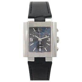 RELÓGIO DE CHRISTIAN DIOR RIVA D81-100 33 RELÓGIO DE CAIXA DE AÇO MM QUARTZO Prata
