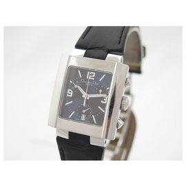 Dior-CHRISTIAN DIOR RIVA D WATCH81-100 33 MM QUARTZ STEEL BOX STEEL WATCH-Silvery