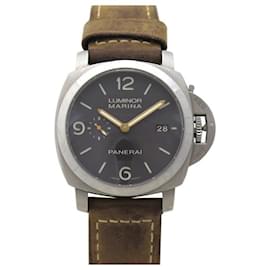Panerai-PANERAI LUMINOR MARINA WATCH 1950 Pam00351 automatic 44 MM + FULL SET-Silvery