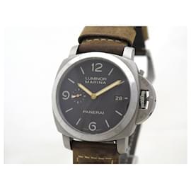 Panerai-PANERAI LUMINOR MARINA WATCH 1950 Pam00351 automatic 44 MM + FULL SET-Silvery