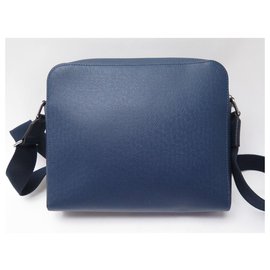 Louis Vuitton-NEW LOUIS VUITTON ANTON BAG PM M34412 BLUE TAIGA LEATHER STRAP BAG-Blue