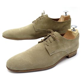 Heschung-HESCHUNG NERIUM SHOES 8.5 42.5 BEIGE SUEDE LEATHER SHOES SUEDE DERBY-Beige