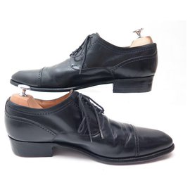 JM Weston-CHAUSSURES JM WESTON 448 DERBY BOUTS DROITS 9.5C 43.5 EN CUIR NOIR SHOES-Noir