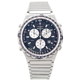 Breitling-BREITLING JUPITER PILOT WATCH 80975 Alarm clock 42 MM STEEL QUARTZ WATCH-Silvery