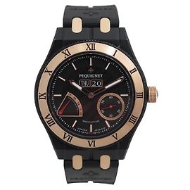 NUOVO OROLOGIO PEQUIGNET 9020448/30 MOOREA ROYAL TRIOMPHE AUTOMATICO TITANIO Nero