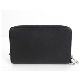 Longchamp-NEUE KOMPAKTE LONGCHAMP LEDER BRIEFTASCHE AUS SCHWARZEM LEDER BILLFOLD-Schwarz