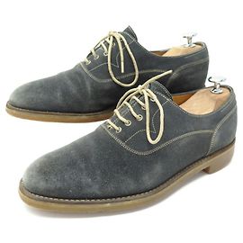 SCARPE JOHN LOBB SAHARA 41 SCARPE IN CAMOSCIO BLU RICHELIEU SCARPE IN CAMOSCIO BLU Blu