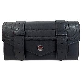 NEW PROENZA SCHOULER PS WALLET1 CONTINENTAL IN BLACK LEATHER BILLFOLD Black