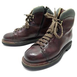 SAPATOS SANTONI 8 ISTO 43 FR BROWN COURO TORNOZELO BOOTS CALÇADOS BOTAS DE CAMINHADA Marrom