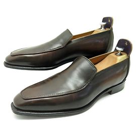 SAPATOS CORTHAY BRIGHTON 10 44 LOAFERS SAPATOS DE COURO MARROM Marrom