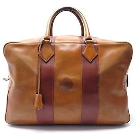Hermès BORSA DA VIAGGIO A MANO VINTAGE HERMES VICTORIA 40VALIGETTA WEEKEND IN PELLE CM Marrone