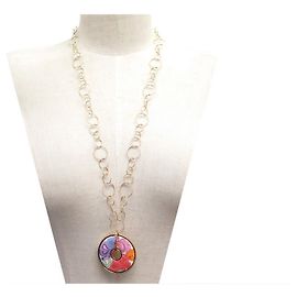 FREY WILLE HALSKETTE LUNA PIENA ANHÄNGER + RINGKETTE 75 CM-E-MAIL + BOX Golden