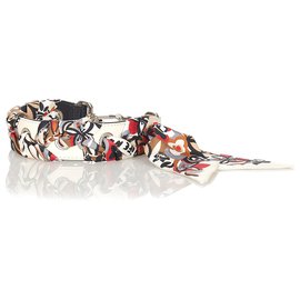 Fendi-Fendi White Scarf Silk Strap-White,Multiple colors
