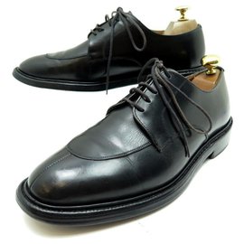Church's-CHURCH'S DERBY HALF HUNTING SHOES 6.5F 41 BLACK LEATHER SHOES-Black