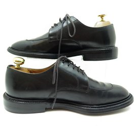 Church's-CHURCH'S DERBY HALF HUNTING SHOES 6.5F 41 BLACK LEATHER SHOES-Black