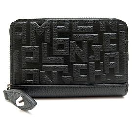 NEW LONGCHAMP LA VOYAGEUSE LGP L WALLET3606HNG001 BLACK LEATHER WALLET Black