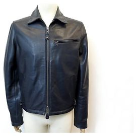 SCHOTT X MENLOOK LC JACKET5142 T50 M BLUE LEATHER JACKET Blue