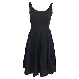 VESTIDO MIDI SIN MANGAS PRADA 40 ESO 36 FR S EN VESTIDO DE ALGODÓN DE ALGODÓN NEGRO Negro