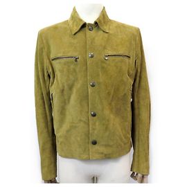 Autre Marque MATCHLESS JACKET NEW PILOT JACKET MAN T52 L SUEDE JACKET CAMEL SUEDE COAT Caramel