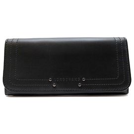 NOVA CARTEIRA LONGCHAMP COM FLAP CAVALCADE L3044HNA001 Couro preto Preto