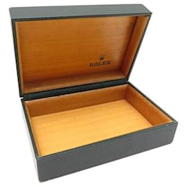 Rolex-VINTAGE BOITE MONTRE ROLEX OYSTER PERPETUAL DATEJUST EN CUIR VERT WATCH BOX-Vert