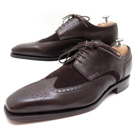 Paraboot-NEW PARABOOT DERBY BIMATIERE SHOES 7 41 BROWN LEATHER & SUEDE SHOES-Brown