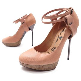 Lanvin-NUEVOS ZAPATOS LANVIN 38.5 ZAPATOS PUMP ZAPATOS PIEL BEIGE-Beige