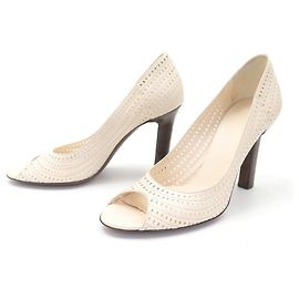 Céline NEU CELINE PERFY SONNENBLUMENPUMPEN 37 BEIGE LEDERSCHUHE Roh