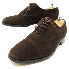 JM Weston-JM WESTON RICHELIEU STRAIGHT TOE SHOES 300 6.5g 40.5 Wide 41 SUEDE SHOES-Brown