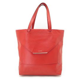 LANCEL CABAS ENVELOPE SHOPPER A HANDBAG06827 RED LEATHER HANDBAG Red