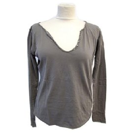 T-SHIRT MANCHES LONGUES ZADIG & VOLTAIRE TUNISIEN 40 M EN VISCOSE GRIS TOP Gris