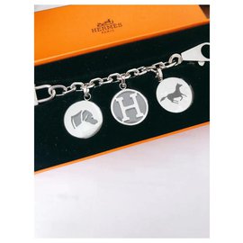 Hermès-Breloque Olga Bag Charm-Silver hardware