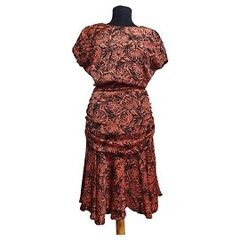 Nicole Miller Kleid Mehrfarbig Polyester Größe M Mehrfarben