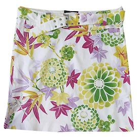 Falda floral Hugo Boss de algodón Multicolor