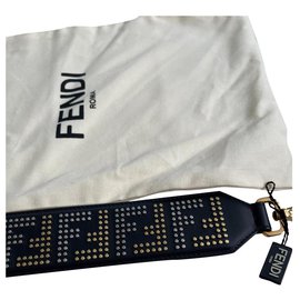 Fendi Mini Bag Handle Black Leather Black