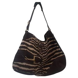 GUCCI Borsa Hasler Hobo Marrone in cavallino Marrone