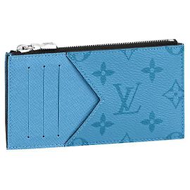 Louis Vuitton LV Coin card holder blue Blue