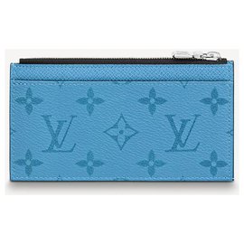 Louis Vuitton-Porte-cartes LV Coin bleu-Bleu