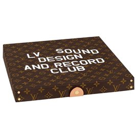 Louis Vuitton-Caixa de vinil LV nova caixa de pizza de edição limitada-Marrom