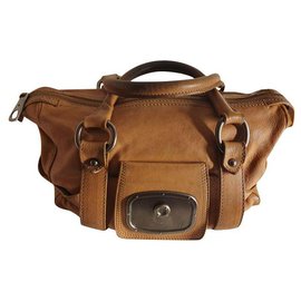 Céline Lederhandtasche Braun Braun