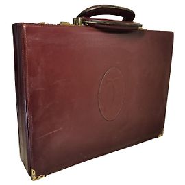 Cartier Briefcase Dark Red Leather Dark red