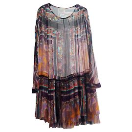 Dries Van Noten 100% Die Seide.  Kollektion anzeigen. IN PERFEKTEM ZUSTAND. Schwarz Mehrfarben Bordeaux Senf Dunkelviolett