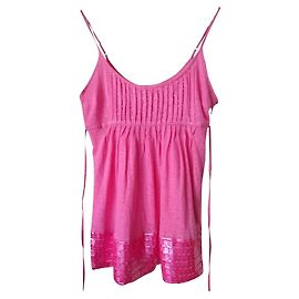Top en lin rose Essentiel Antwerp avec sequins Rose