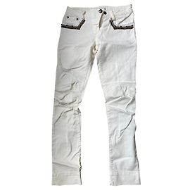 Jeans Pierre Balmain in denim bianco Bianco
